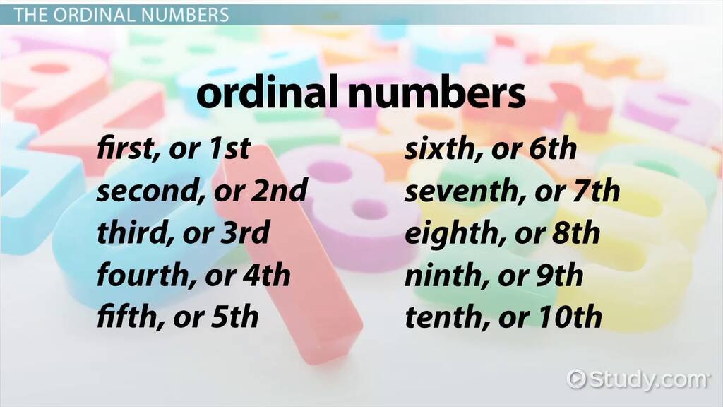 Ordinal Numbers